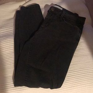 Distressed/faded black Loft skinny jeans